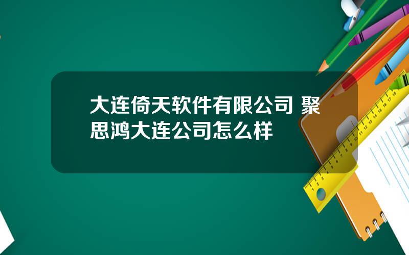 大连倚天软件有限公司 聚思鸿大连公司怎么样